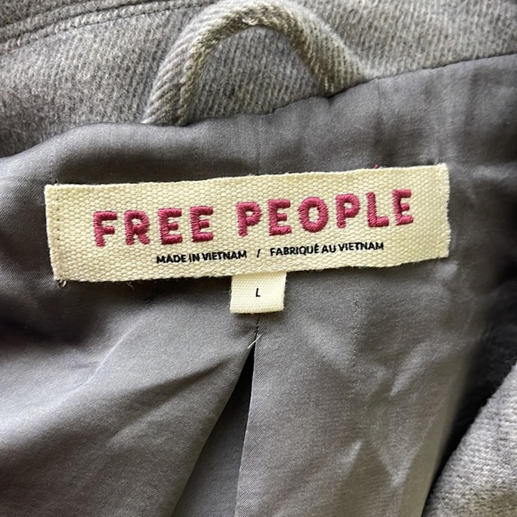 Free People Gray Double-Breasted Coat - Picture 13 of 15